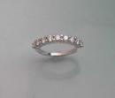 14k white gold shared prong ring