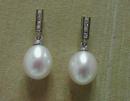 Diamond Pearl Earrings