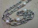silver  chain with pearls