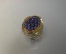 Sterling , 14k and iolite ring