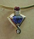 Tanzanite trillion pendant