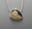  white gold  contemporary pendant